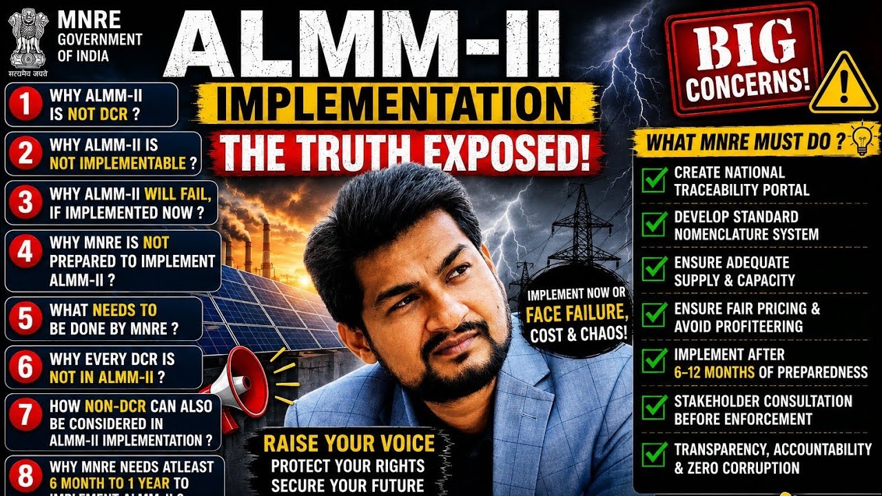 Good News !! ALMM-II is not DCR !! Clarify your doubt !! Raise your voice!! #mnre #almm #solar #rear