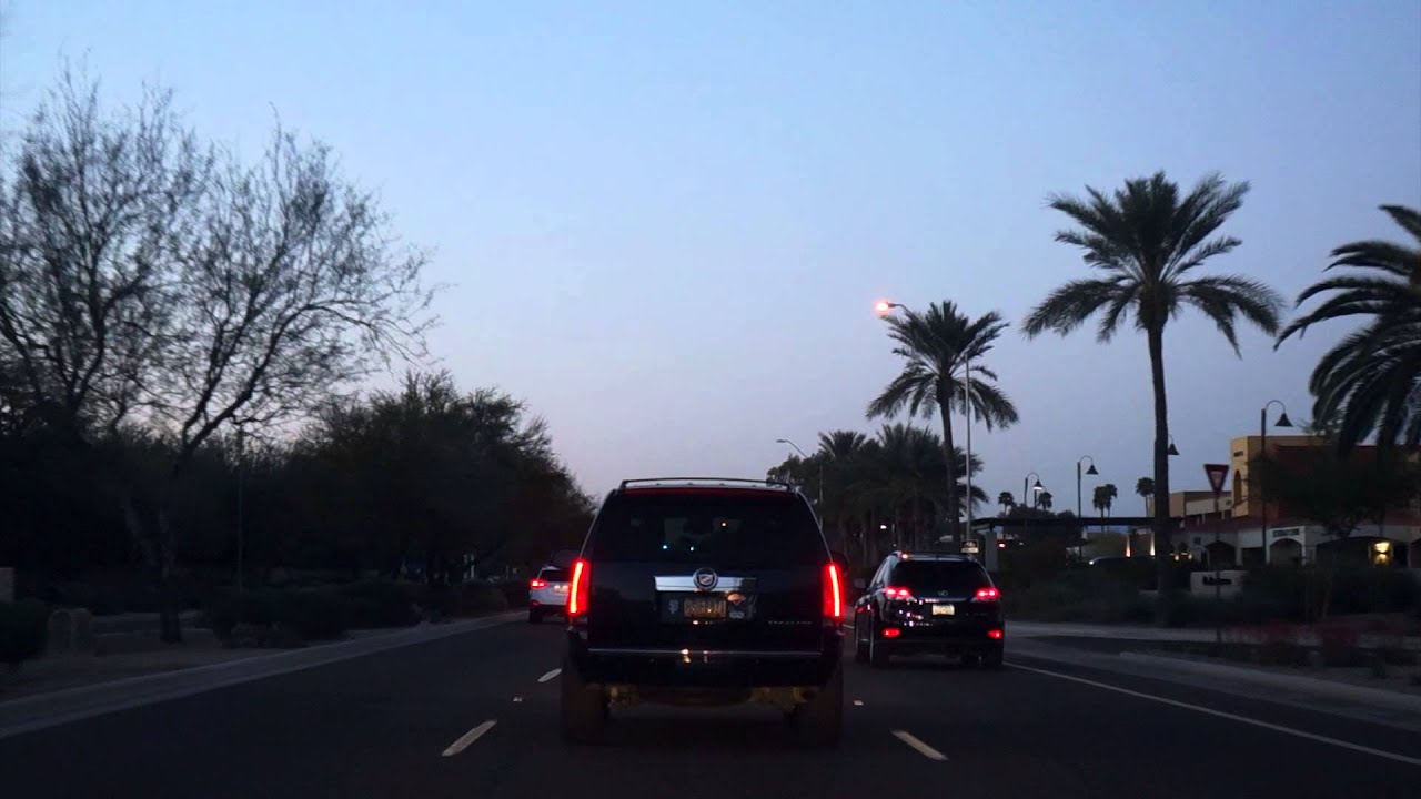 Sunset Driving on Scottsdale Road