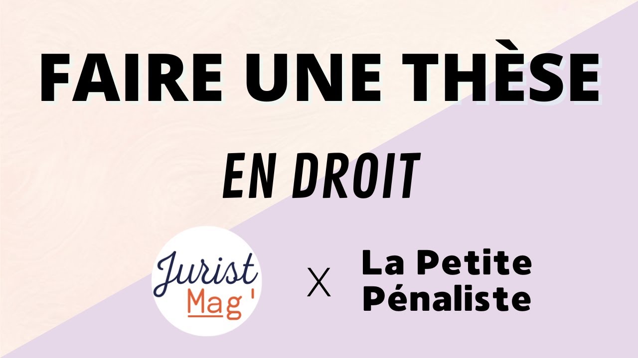 C'est quoi faire une thèse en Droit ? Avec @lapetitepenaliste