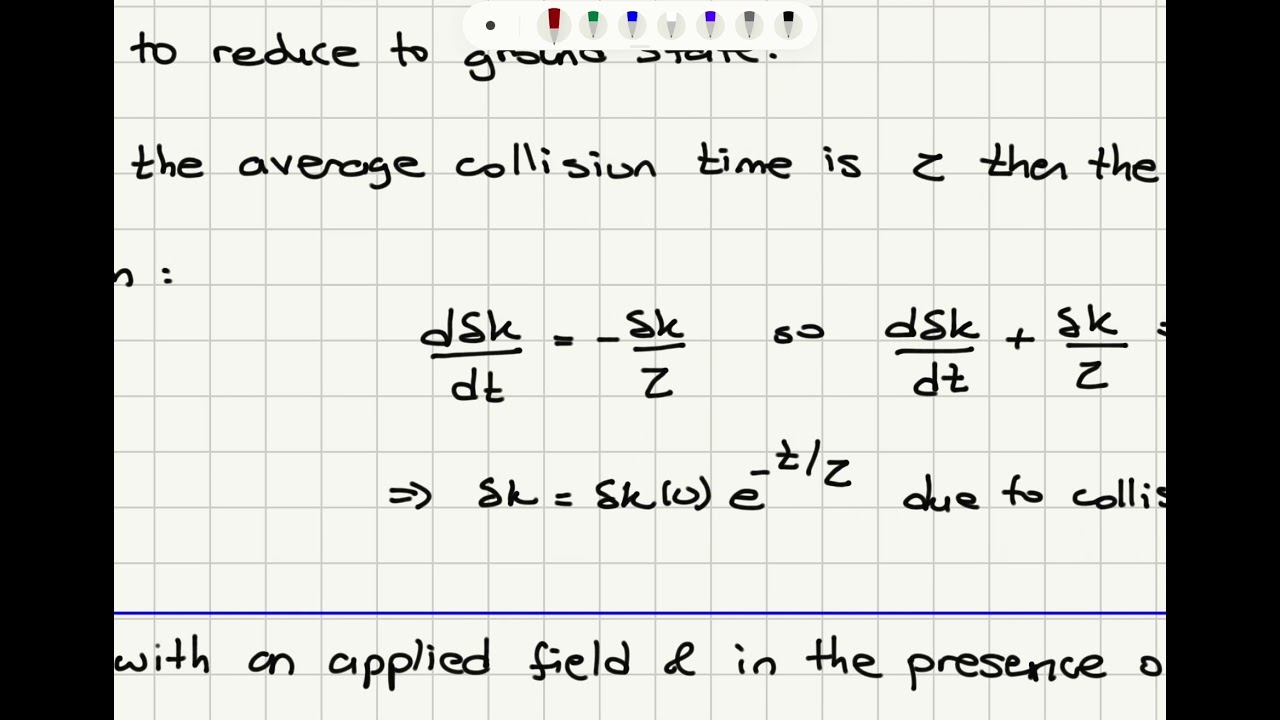 Week 9-4 Drude Model and Ohm’s Law