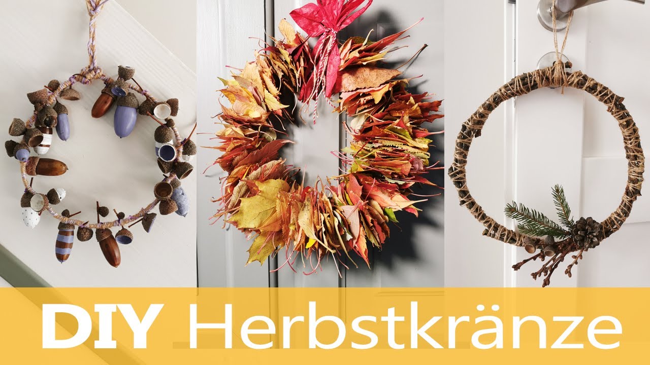 3 DIY Ideen für HERBSTKRÄNZE | einfach + günstig