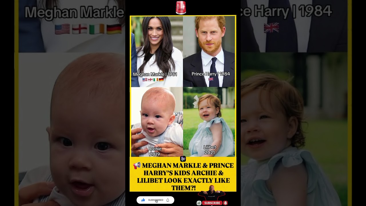 📢😁❤️MEGHAN MARKLE & PRINCE HARRY&rsquo;S KIDS ARCHIE & LILIBET LOOK EXACTLY LIKE THEM #hollywood #shorts