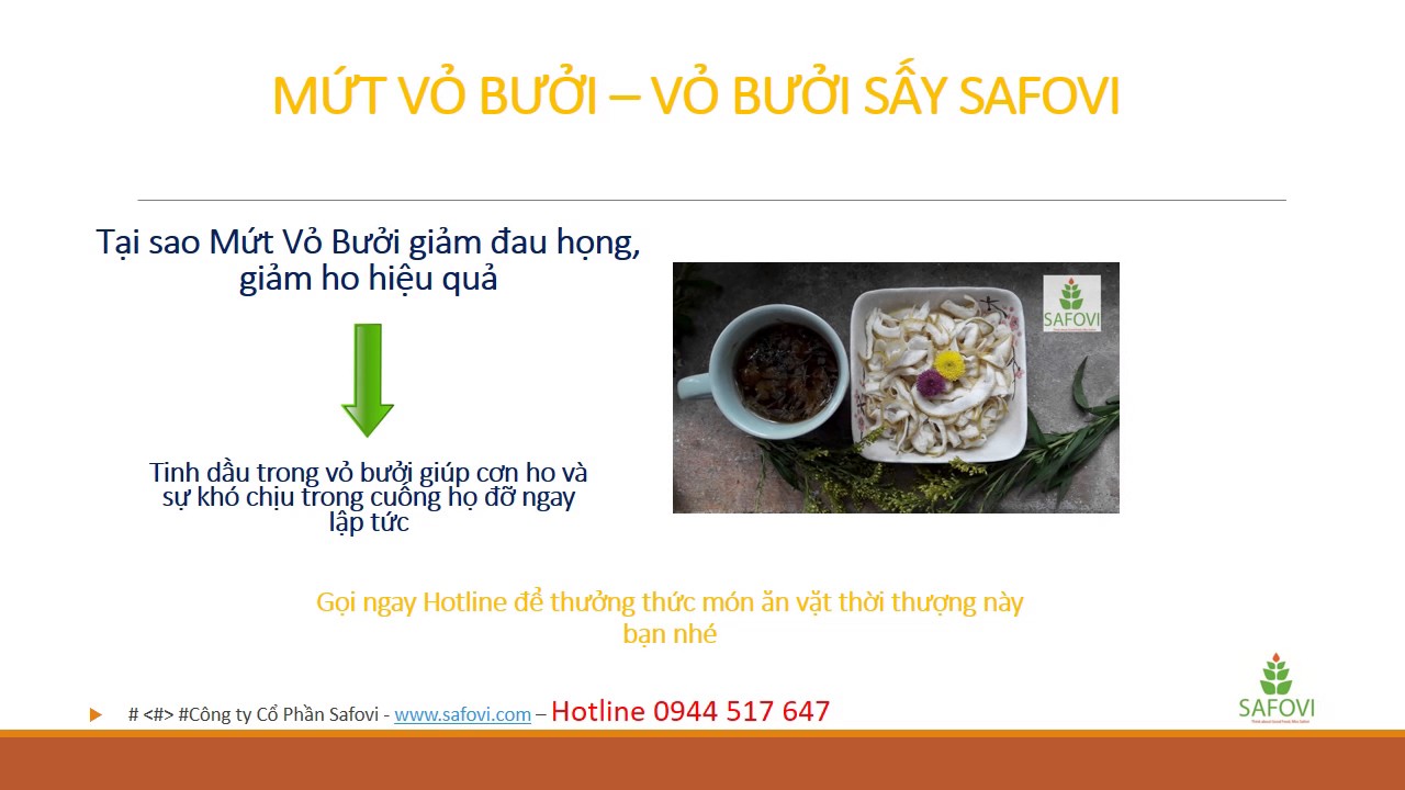 Vỏ Bưởi Sấy Safovi Quận 4