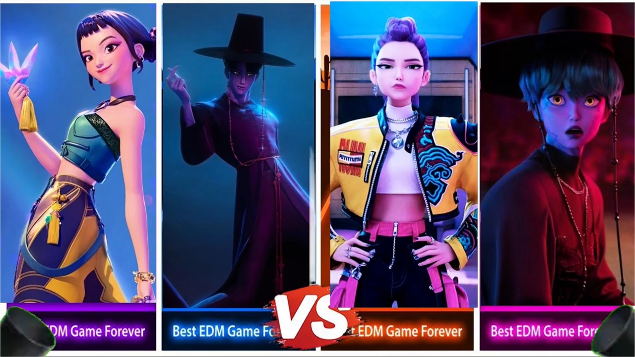 K-Pop Demon Hunters vs EDM Beat 🔥 Tiles Hop Gameplay (Insane Perfect Combo!)