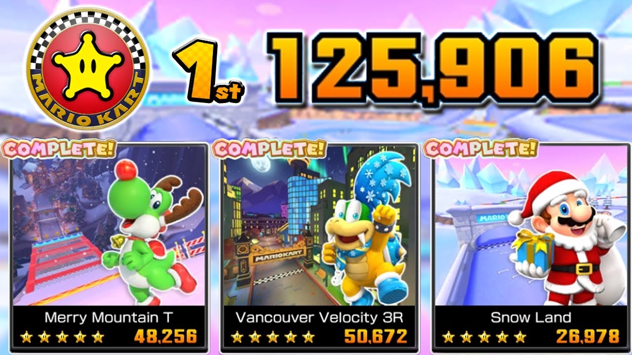 TRIPLE! | Holiday Tour Week 1 (125K) - Mario Kart Tour Ranked Cup Recap | Tier 90 | Lv 296