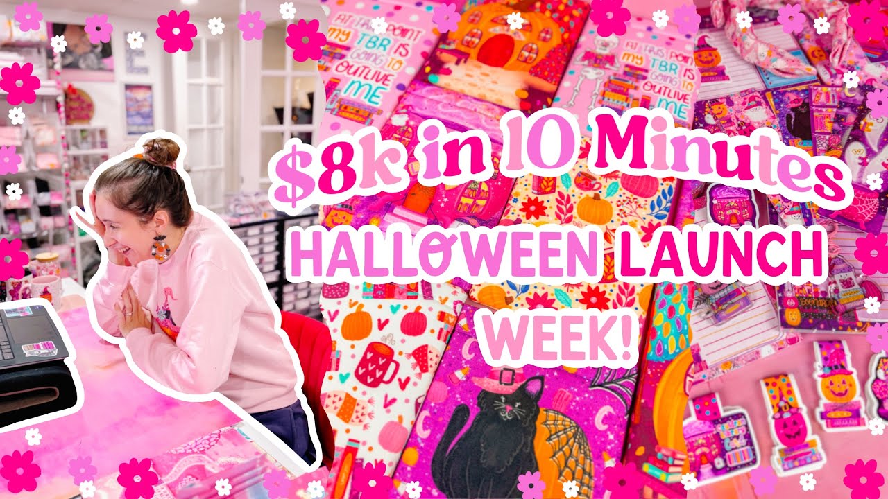 $8k in 10 Minutes!? 😭 Speechless After a Successful Halloween Launch 🩷 SMALL BUSINESS STUDIO VLOG