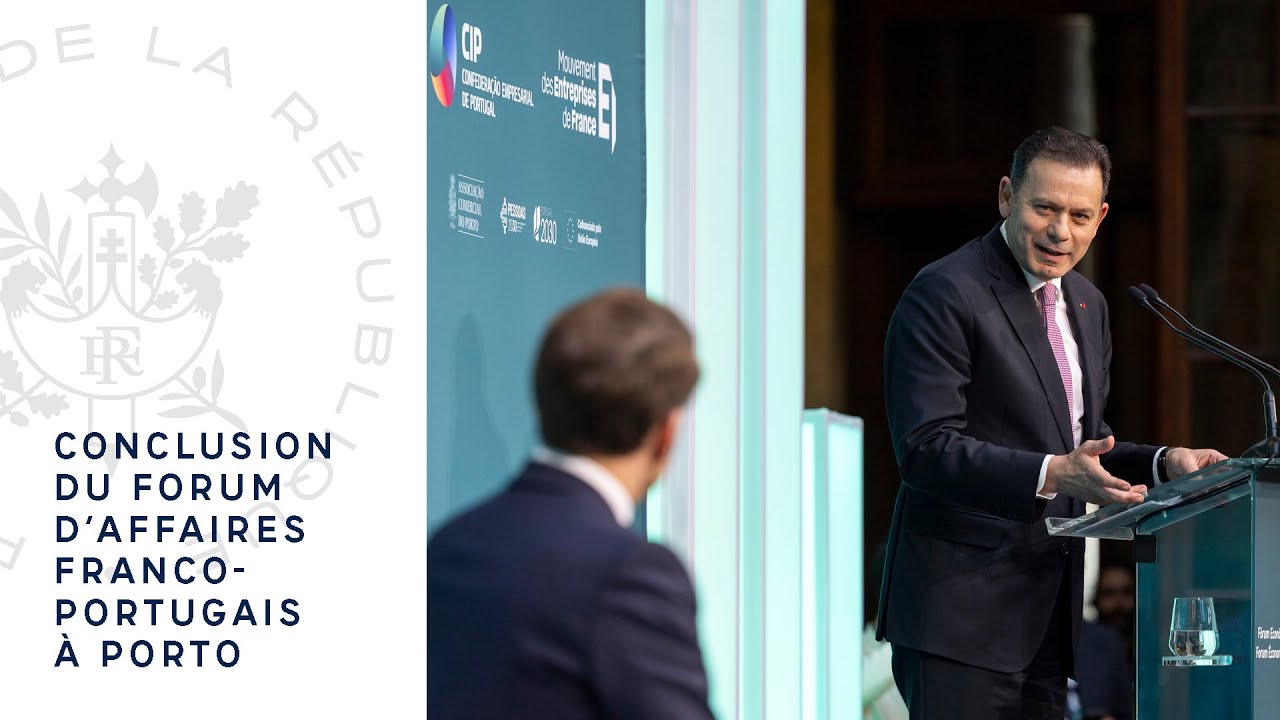 Visite d’État au Portugal : conclusion du forum d’affaires franco-portugais à Porto.