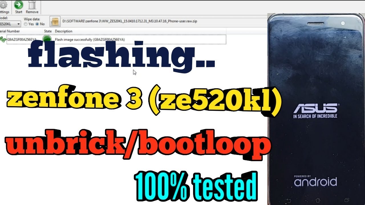 cara mudah flashing asus zenfone 3 ze520kl bootloop tested
