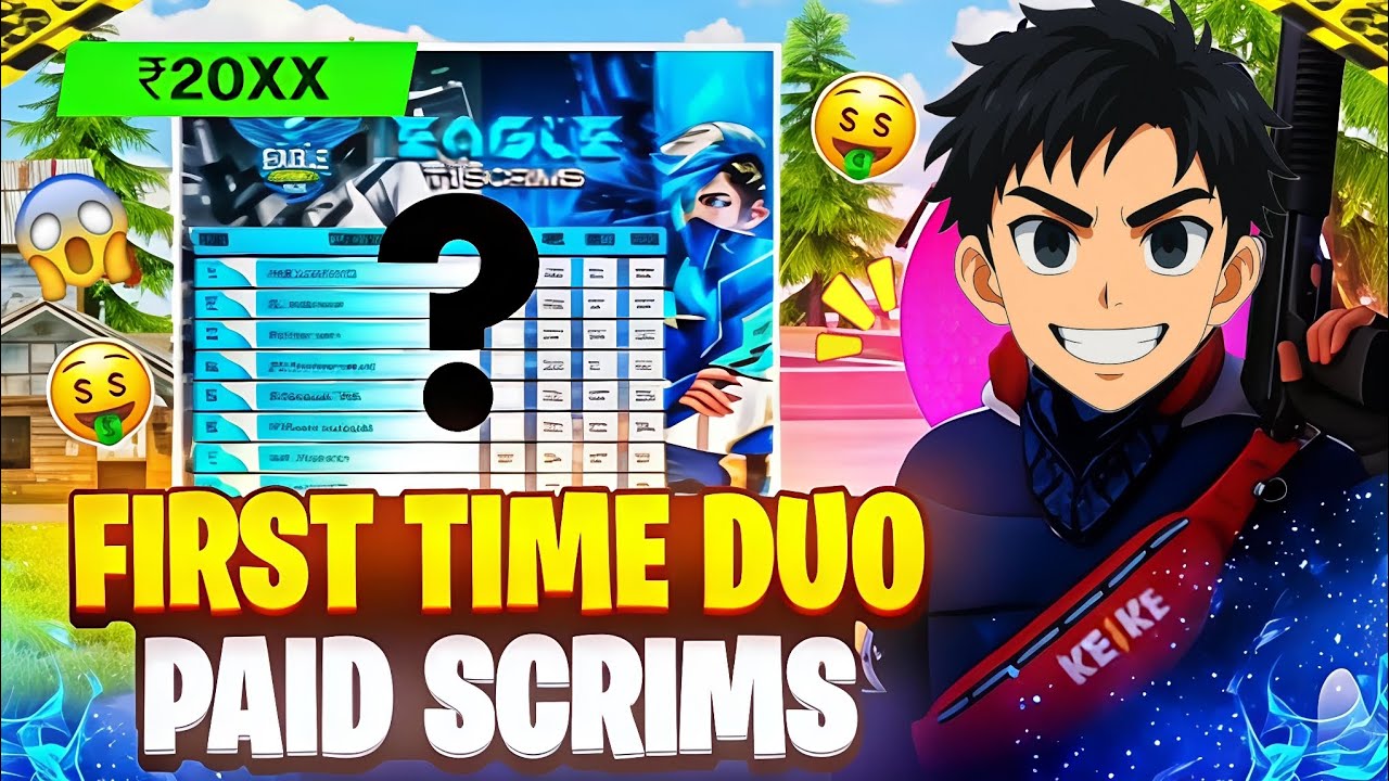 Playing duo paid scrim first time 🔥🏆 Can we make a profit?🤫 | Free fire tournament gameplay 💥