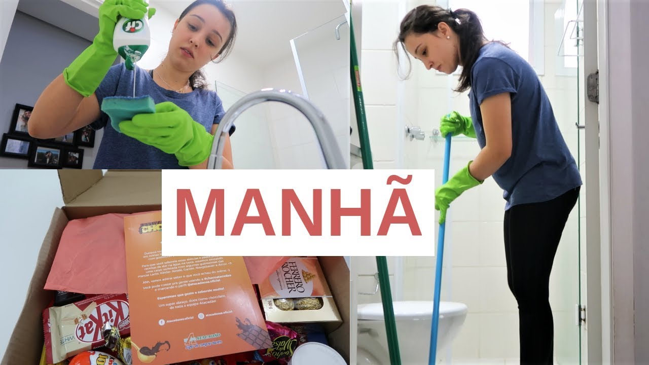 UMA MANHÃ COMIGO: LIMPEZA PRÉ FIM DE SEMANA + RECEBIDO