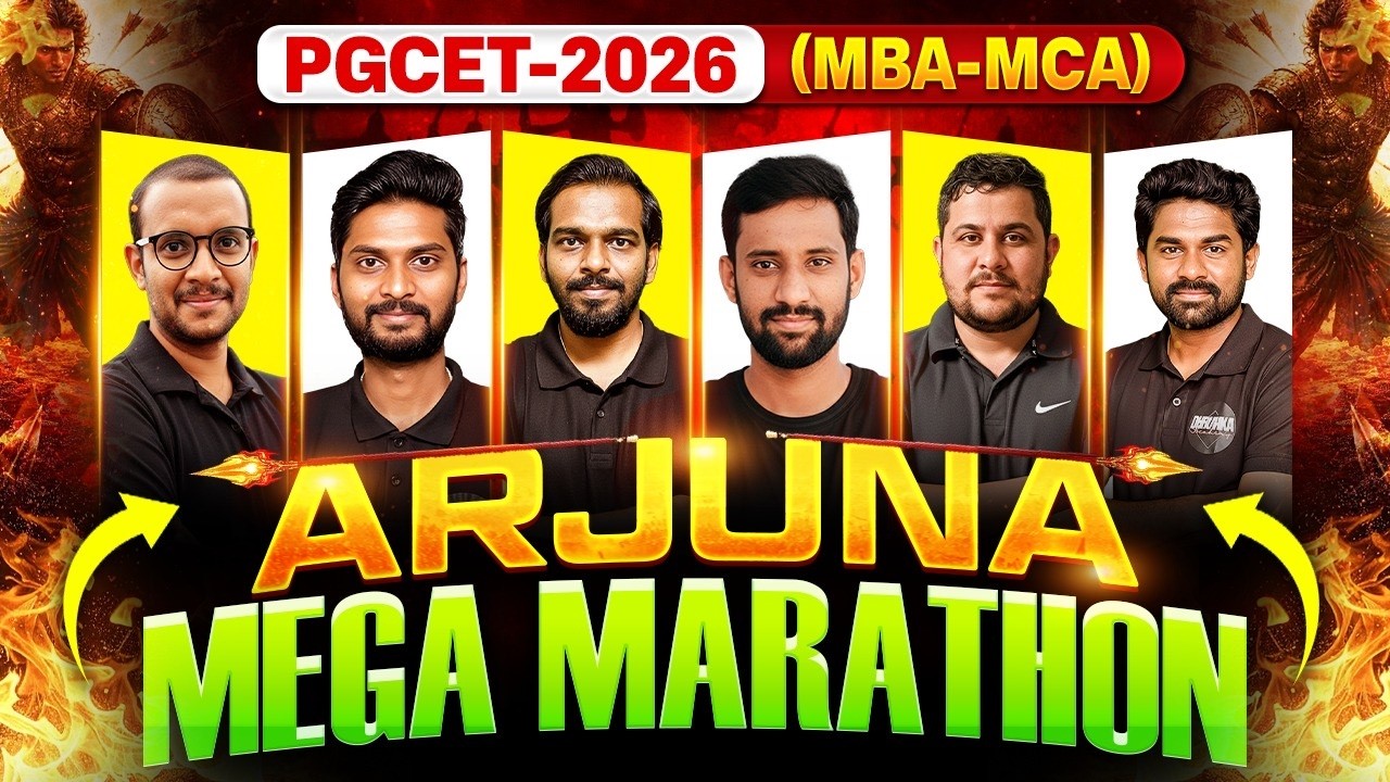 PGCET MBA-MCA 2026 | Arjuna Mega Marathon 🔥| PGCET MBA| PGCET MCA #pgcet2026