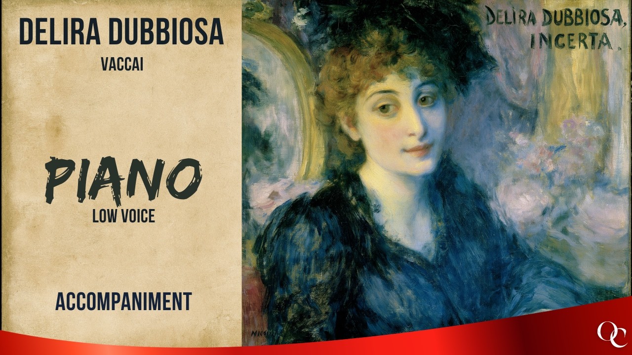 Vaccai , Delira dubbiosa,  Low Voice Piano accompaniment, E-flat Major