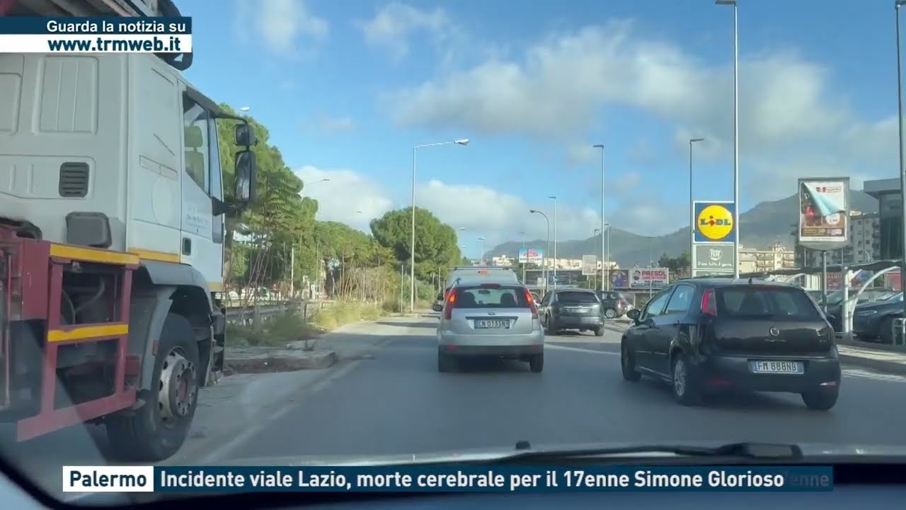 Palermo - Incidente viale Lazio, morte cerebrale per il 17enne  Simone Glorioso