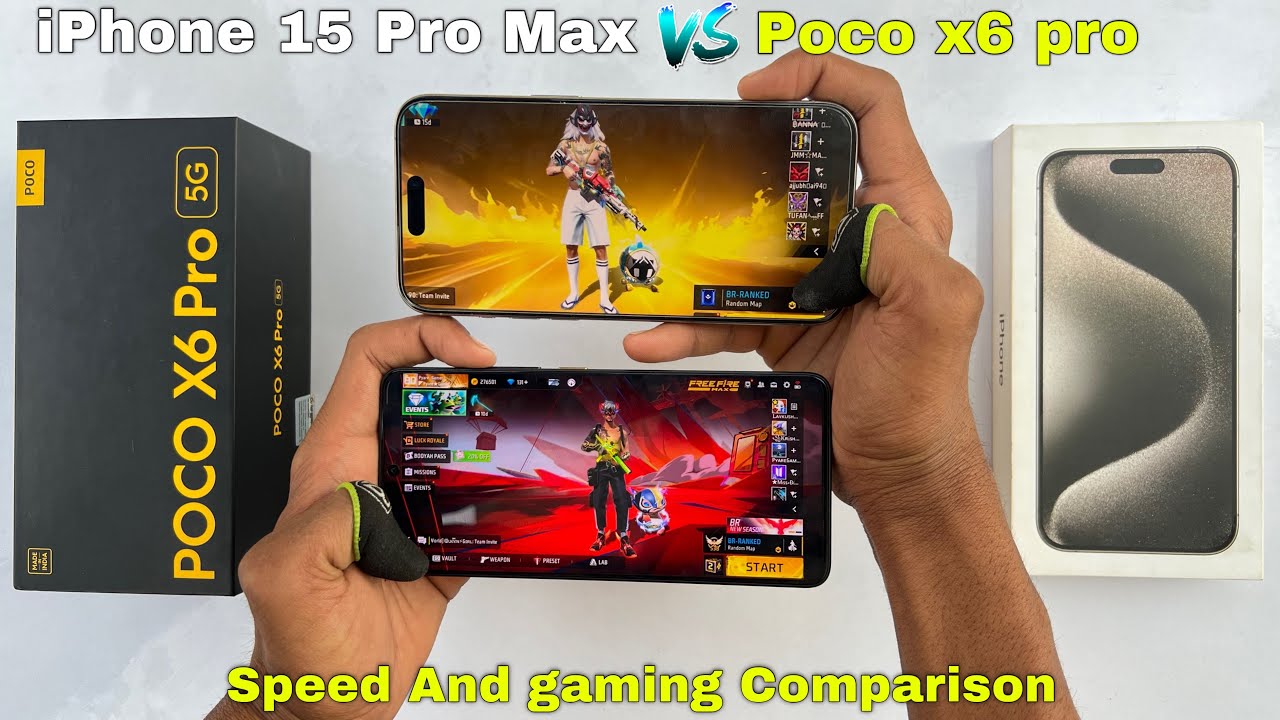 Poco x6 pro vs iPhone 15 pro max speed test and comparison all features