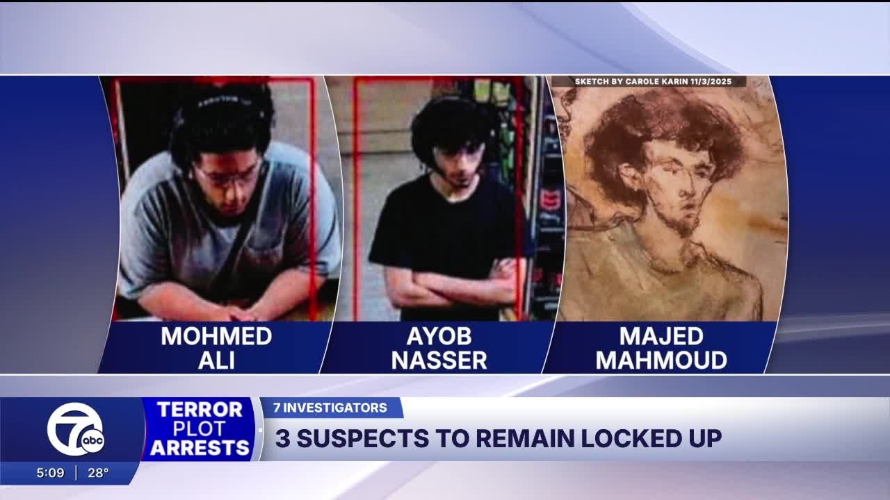 3 alleged terror plot suspects to remain in custody