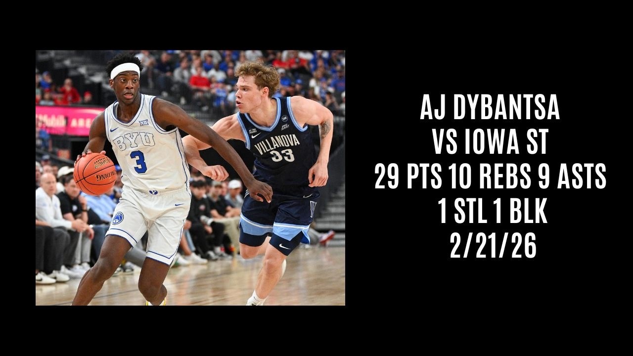 AJ Dybantsa vs Iowa St (29 PTS 10 REBS 9 ASTS 1 STL 1 BLK) 2/21/26