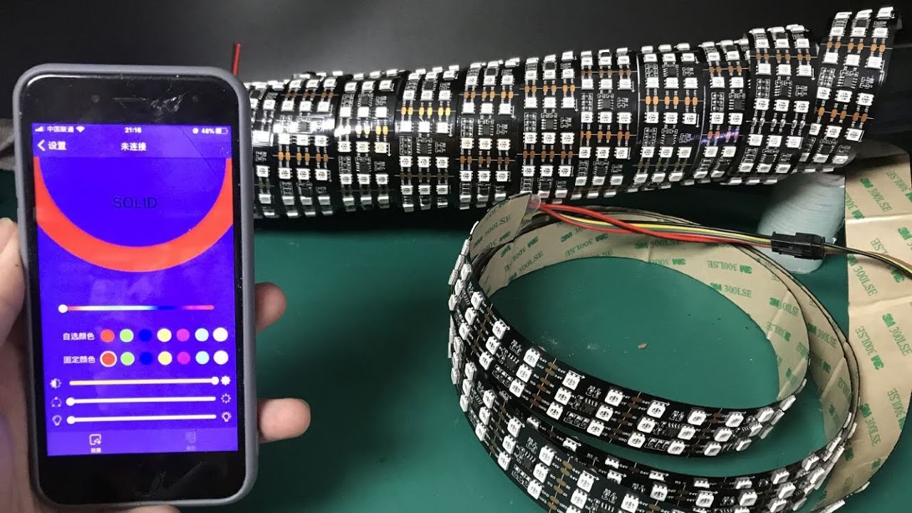 Brightest Triple Row TM1934 LED Strip Light Works with SP107E LED Controller - superlightingled