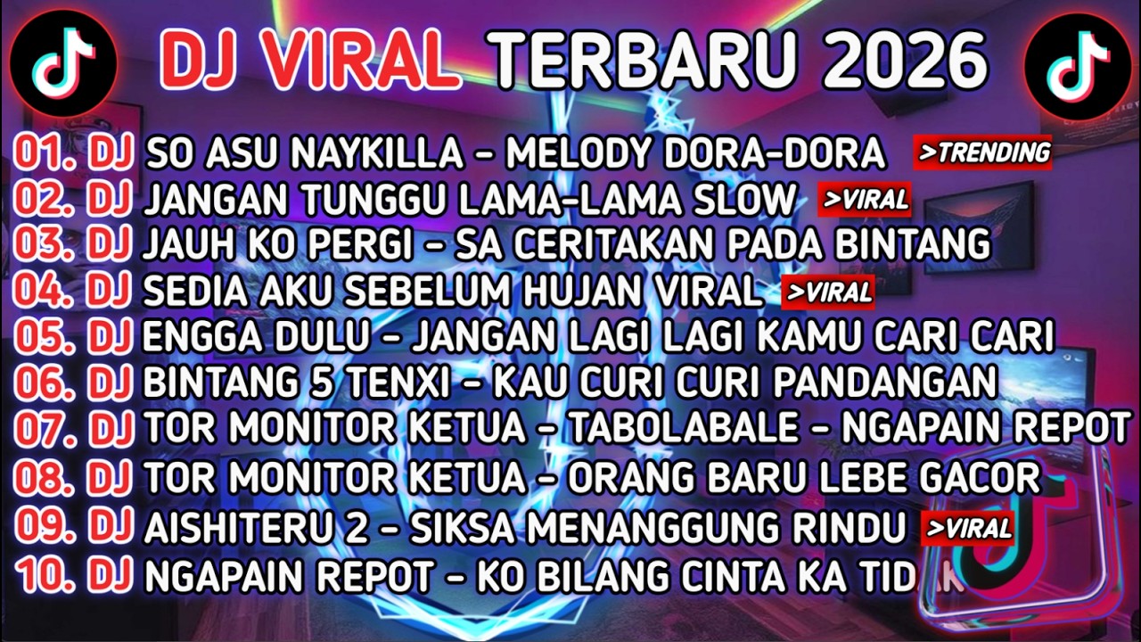 DJ TIKTOK TERBARU 2026🎵DJ SO ASU NAYKILLA X MELODY DORA DORA🎵DJ JANGAN TUNGGU LAMA LAMA ||FULL ALBUM