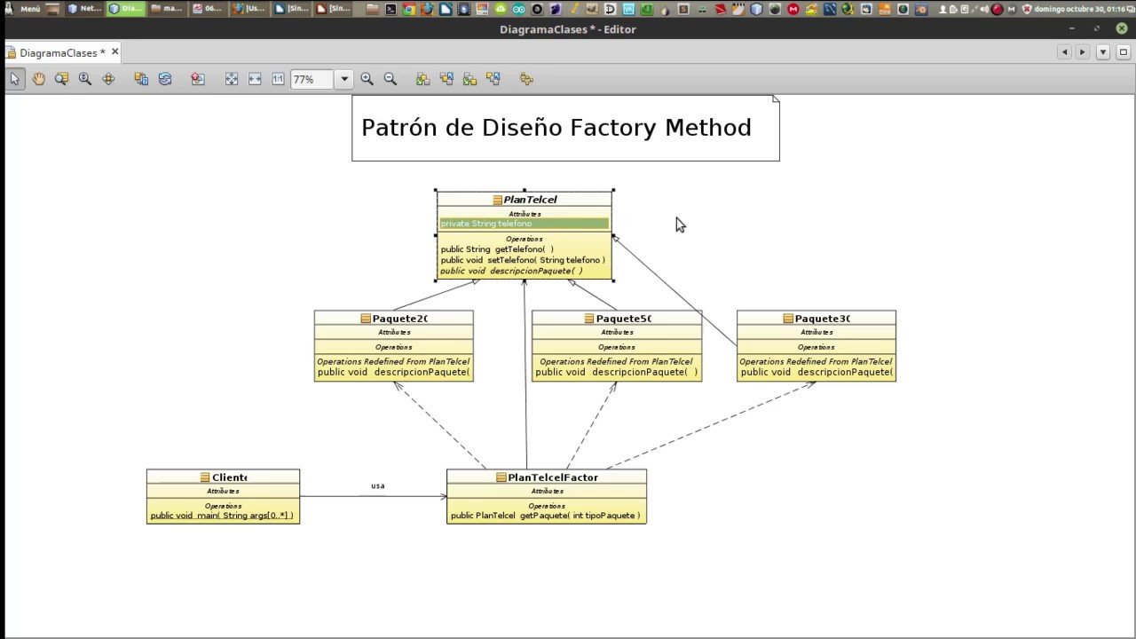 Patrón de Diseño Factory Method (UML - Java)