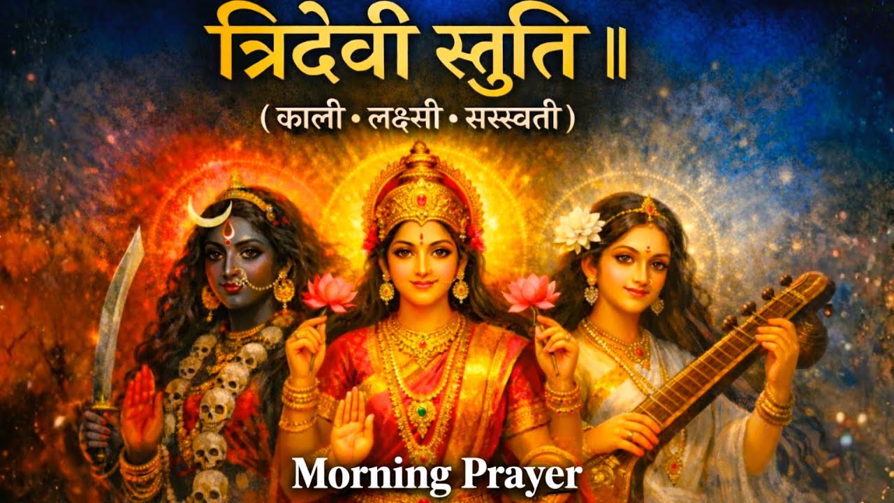 Rare Tridevi Divine Stuti | Kali Lakshmi Saraswati | Knowledge • Wealth • Power
