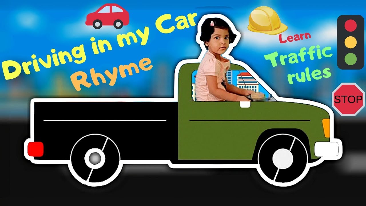 Driving In My Car | Driving In My Car Beep Beep | Nursery Rhyme for Kids | Traffic Rules and Signs