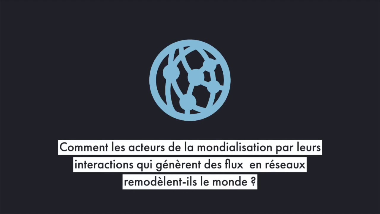 Acteurs, flux et réseaux de la mondialisation : Les acteurs (part 1)