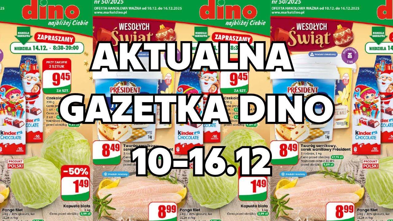 AKTUALNA GAZETKA DINO 10-16.12 | TANIE ZAKUPY W DINO | PRZEGLĄD DINO