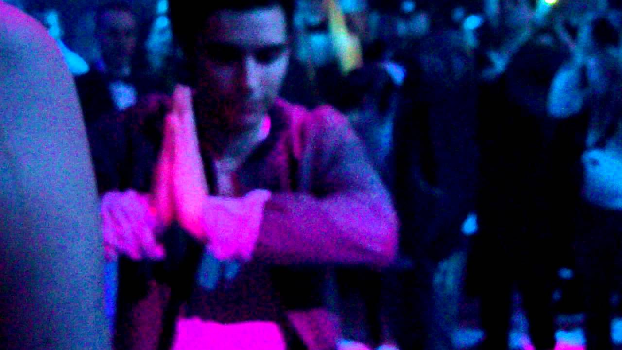 Eric Saade and Sean Banan dance off at Melodifestivalen after party