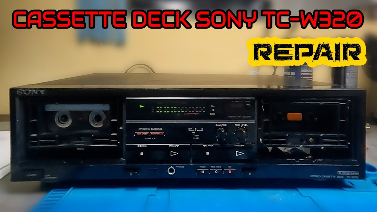 Sony TC-W320 - ремонт двойной стерео кассетной деки
