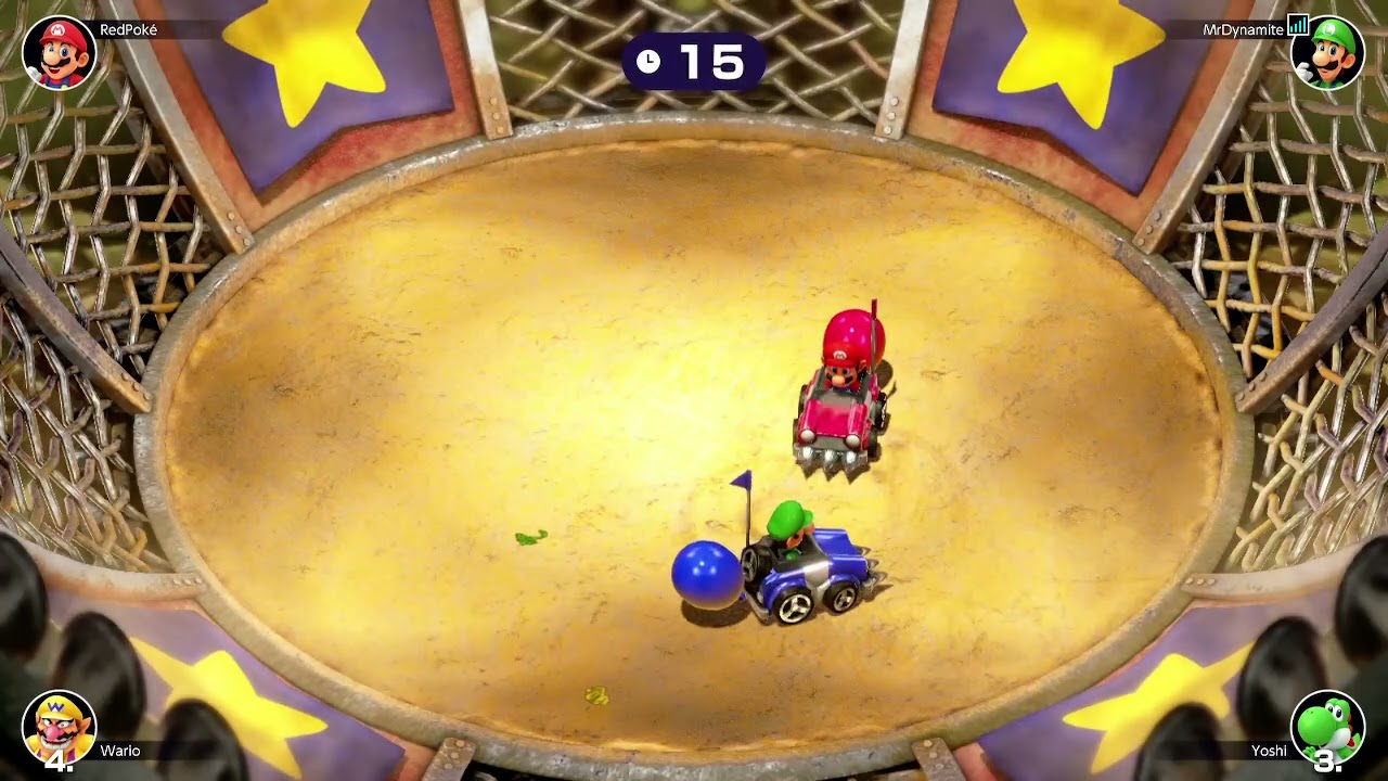 Mario Party Superstars - Trollmode in "Bumper Balloon Cars" (NS Clips)