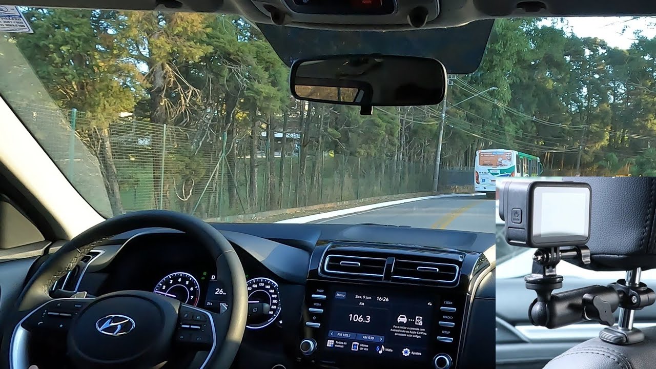 Melho ângulo para Gravar no carro  seus vídeos  profissionais com celular, gopro e sjcam