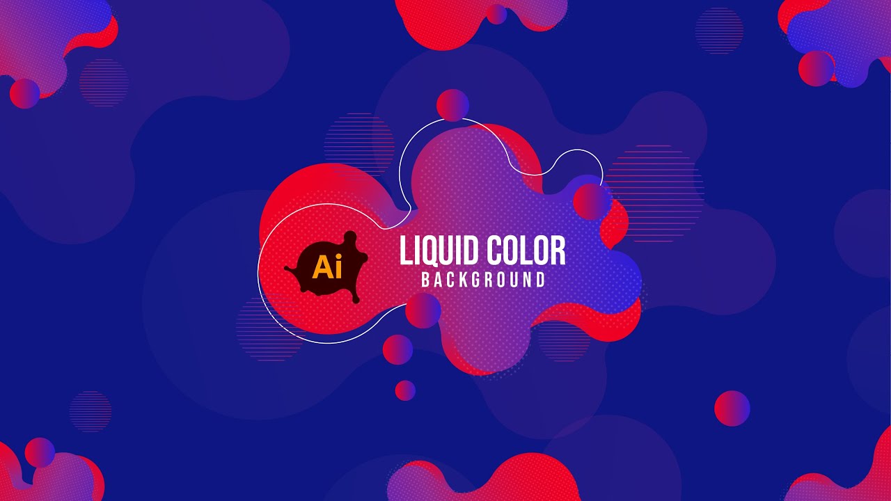 Create Amazing Liquid Color Background in Illustrator | Illustrator Tutorial | Background Design
