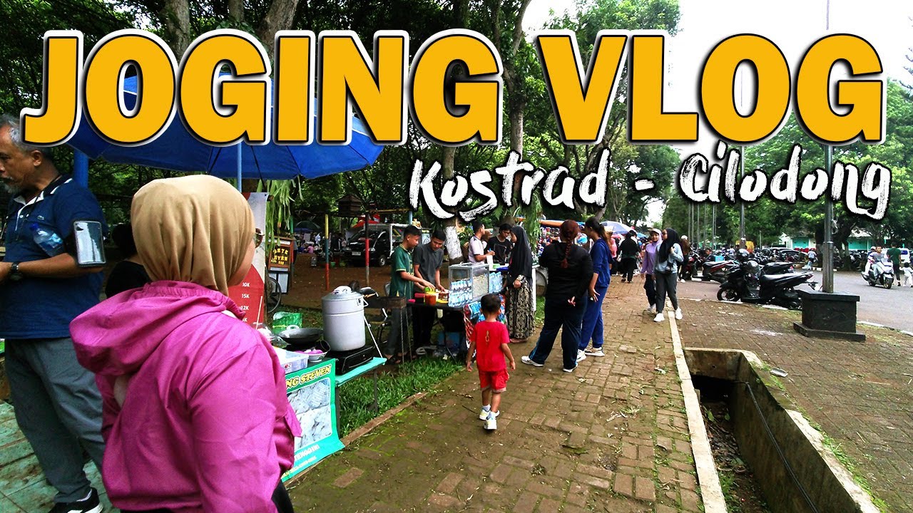 Vlog keluarga muterin joging track kostrad - cilodong dan berburu jajanan yang bikin aku kalap!