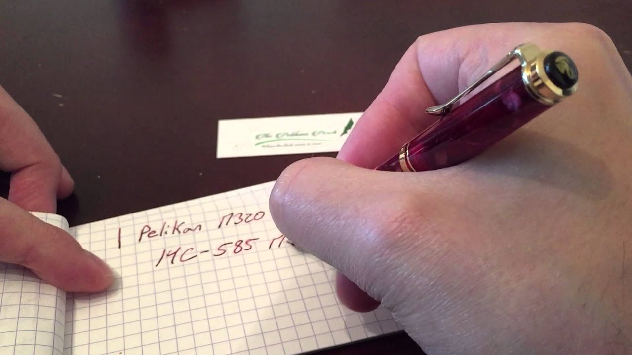 Pelikan M320 Ruby Red Writing Sample