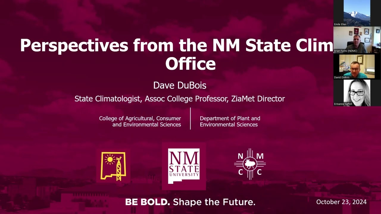 Southwest DLN 2024 Annual Meeting State Climatologist Panel October 23, 2024