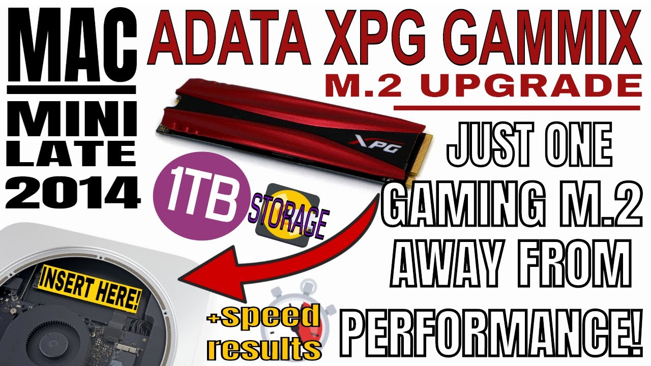 Mac mini late 2014 m.2 Upgrade with Adata XPG Gammix s11 Pro 1TB