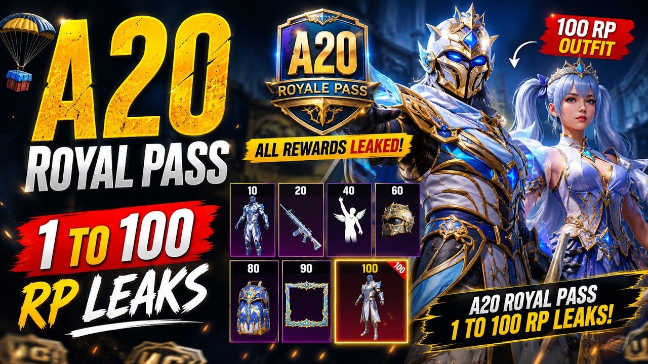 🔥BGMI A20 Royale Pass Leaks 😱 | Full Rewards Revealed |BGMI A20 ROYAL PASS LEAKS| NEXT ROYAL PASS 