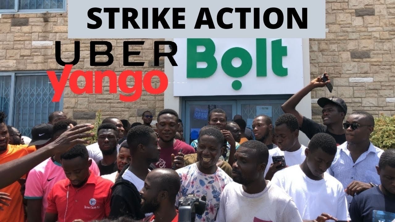 Uber, Bolt, Yango drivers sit-down strike and Demo.