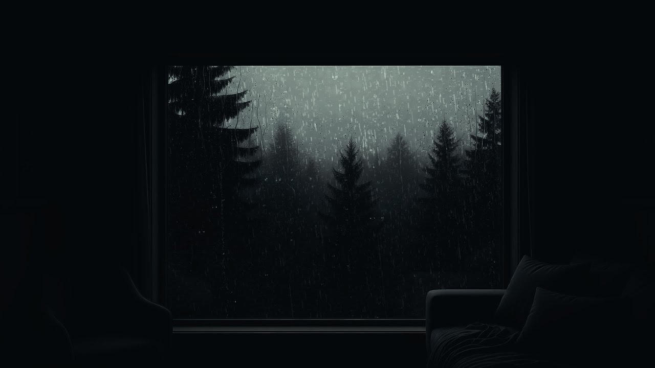 Calm Night Rain on Window | Relaxing ASMR Rain Sounds
