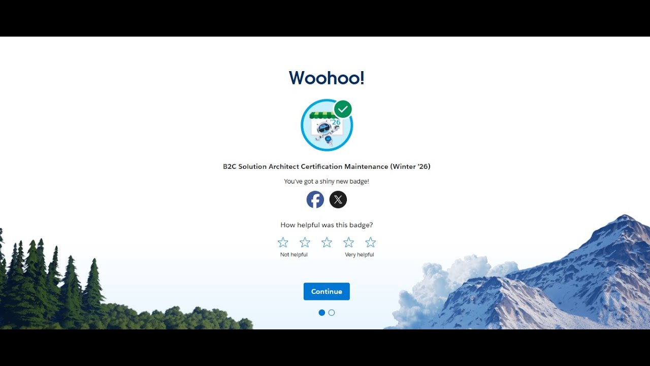 B2C Solution Architect Certification Maintenance (Winter &rsquo;26) in Trailhead Salesforce