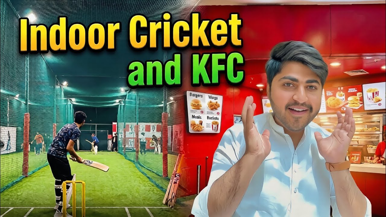 Playing indoor cricket with Friends🏏| Trying KFC Bahawalpur🍔| Fun with Boys 🤩| 