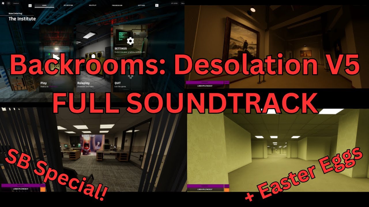 Backrooms: Desolation V5 Full SoundTrack, Sound Effects & Entitys