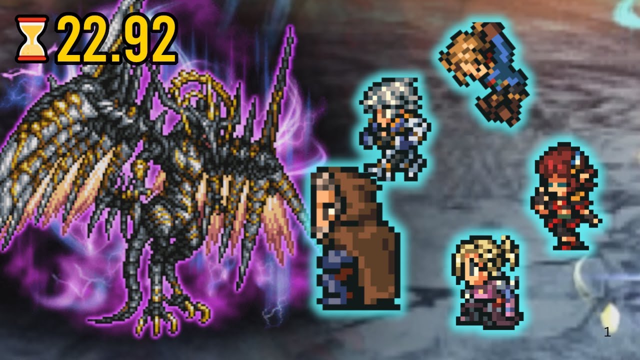 【FFRK】【覇者】軍神バハムート零式 30秒切り 物理有効 聖弱点 M神なし | [Conqueror] Bahamut ZERO PHY Holy Weak No MASB 22.92