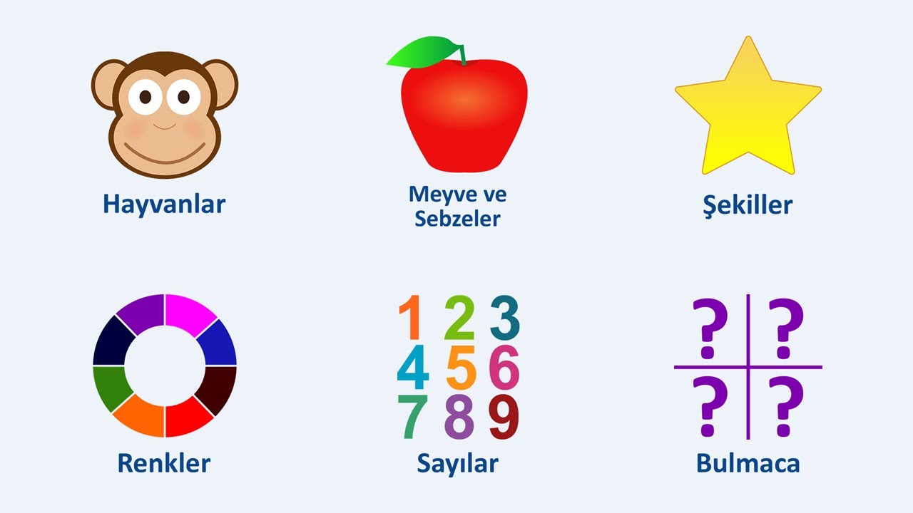 Minikler &Ouml;ğreniyor - Okul &ouml;ncesi eğitici video (T&uuml;m b&ouml;l&uuml;mler)