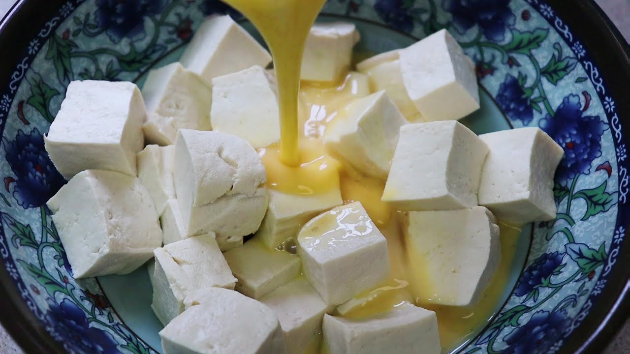 Tofu con dos huevos, es muy fácil de hacer ¡el sabor es increíble!| ESTILO CHINO