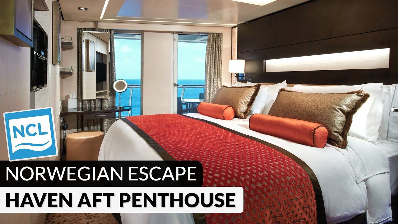 Norwegian Escape | Haven Aft-Facing Penthouse With Master Bedroom HA Tour & Review 4K | NCL Cruises