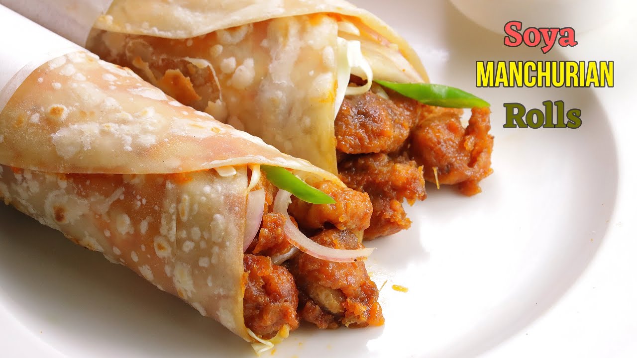 సోయా మంచూరియన్ రోల్స్|Perfect manchurian rolls recipe with tips| Manchurian Frankie by vismai food