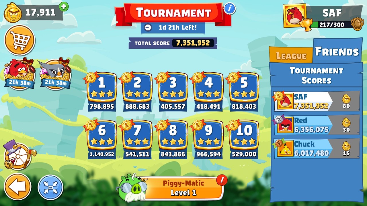 Angry Birds Friends. Tournament (10.09.2026). All levels 3 stars. Passage from Sergey Fetisov