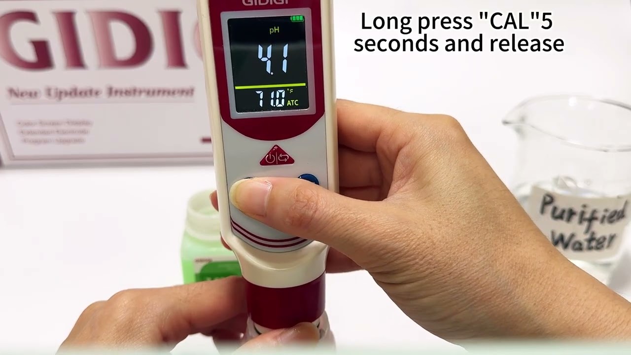 GIDIGI 4 IN 1 pH Tester pH Calibration