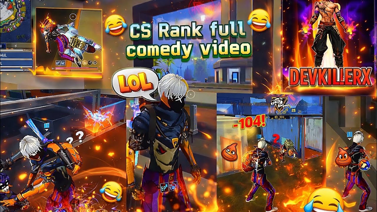 CS Rank Full Comedy 😂 | Funny Moments in Free Fire MAX | Devkillerx Gameplay #garena freefire 